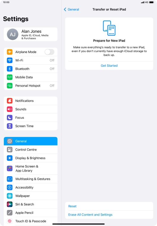 Press Reset. Press Reset.