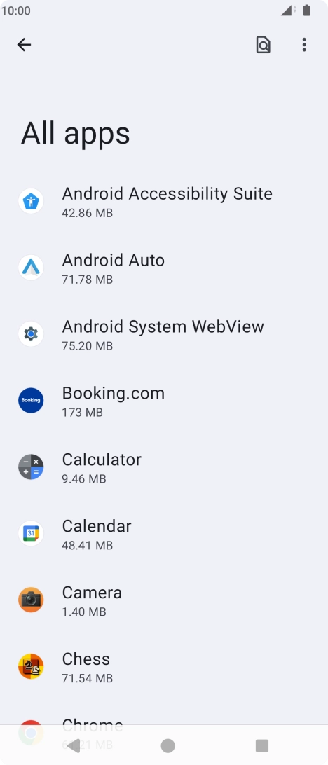 Press the required app. Press the required app.