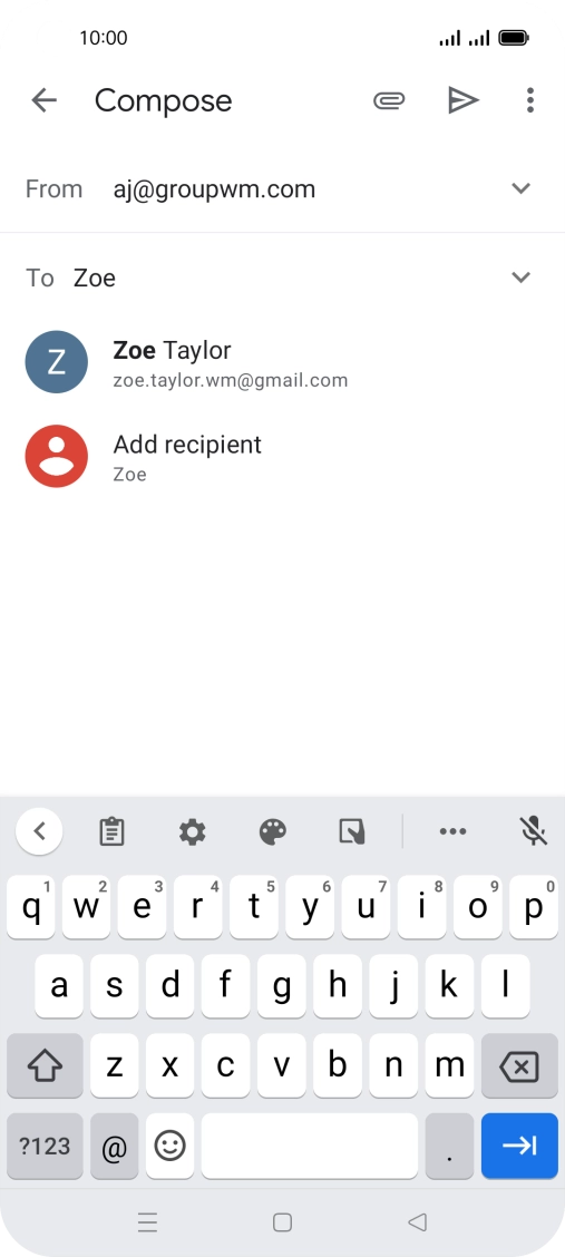 Press the required contact. Press the required contact.