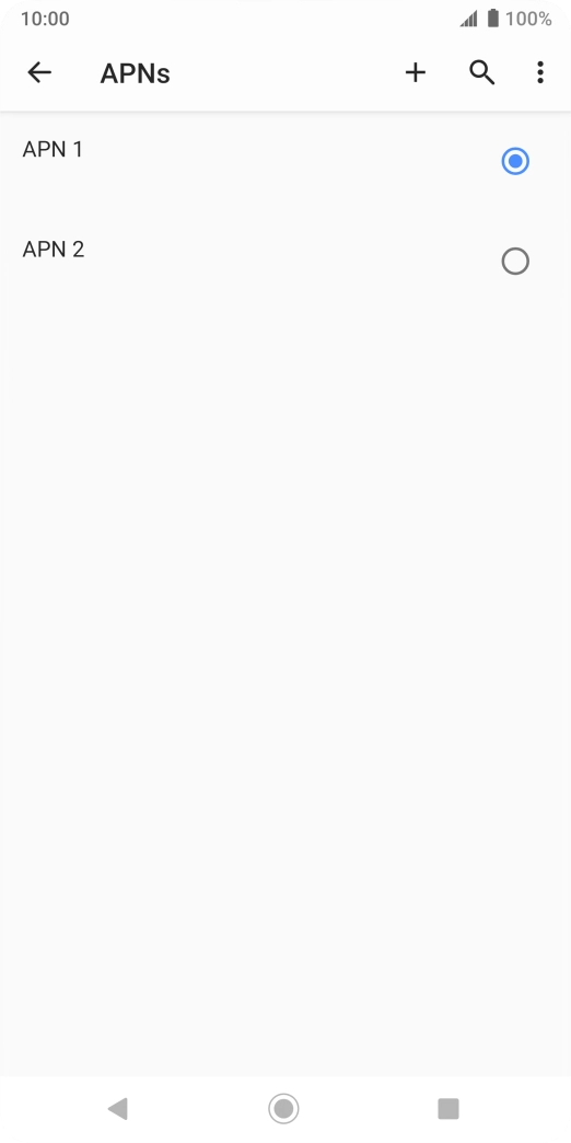 Press the field next to the data connection to activate it. Press the field next to the data connection to activate it.