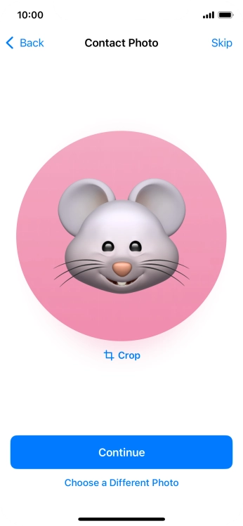 Follow the instructions on the screen to customise the selected picture and press Continue. Follow the instructions on the screen to customise the selected picture and press Continue.