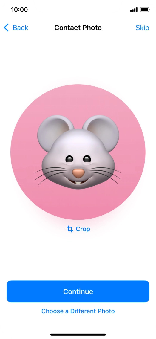 Follow the instructions on the screen to customise the selected picture and press Continue. Follow the instructions on the screen to customise the selected picture and press Continue.