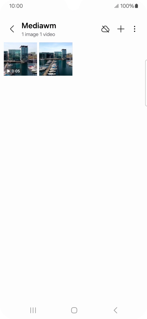Press and hold any picture or video clip. Press and hold any picture or video clip.