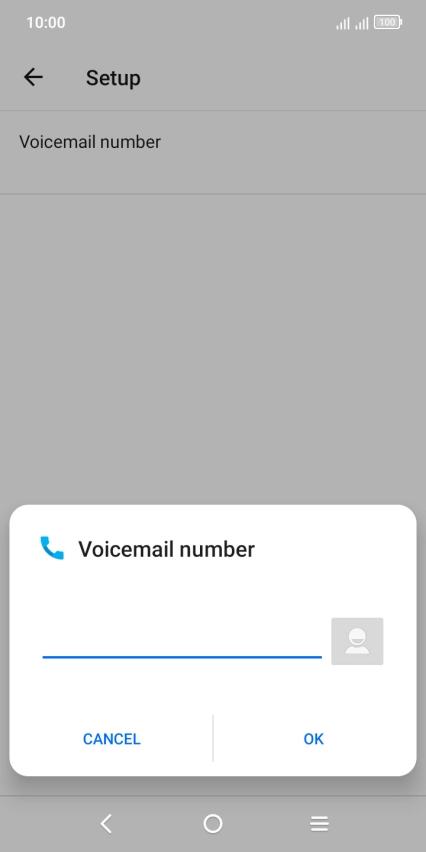 Key in +447953222222 and press OK. Key in +447953222222 and press OK.