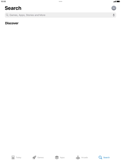 Press the search field. Press the search field.