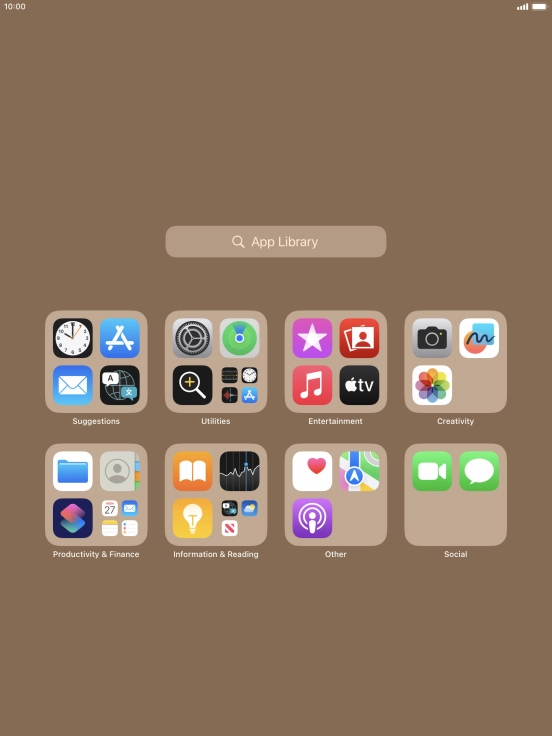 Press the required app. Press the required app.