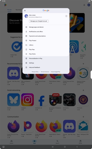 Press Settings. Press Settings.