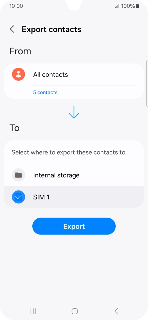 Press Export. Press Export.