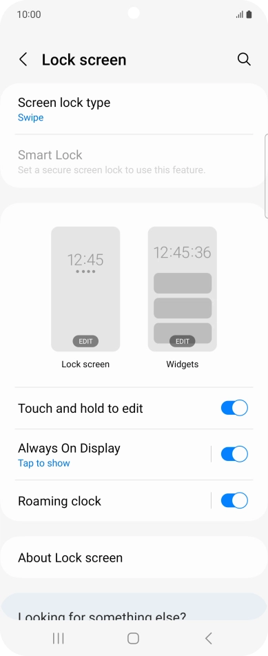 Press Screen lock type. Press Screen lock type.