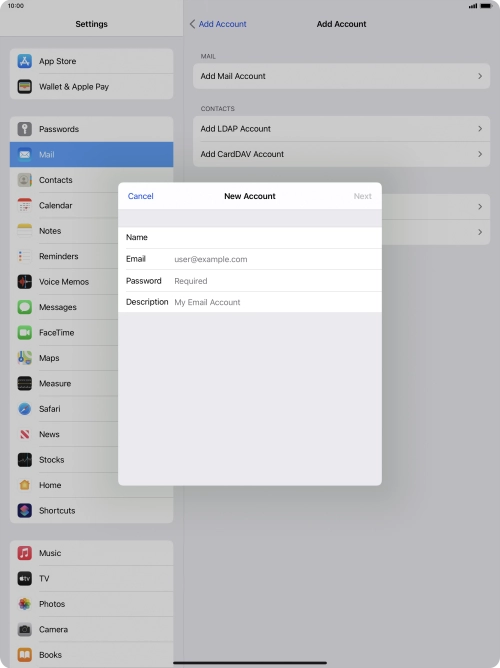 Press Email and key in your email address. Press Email and key in your email address.