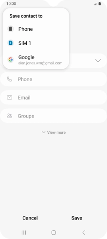 Press the required Google account. Press the required Google account.