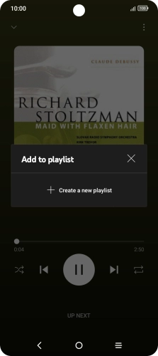 Press Create a new playlist. Press Create a new playlist.