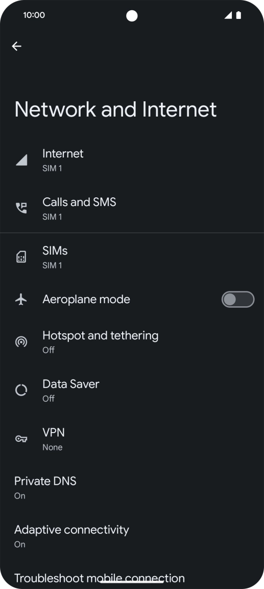 Press Hotspot and tethering. Press Hotspot and tethering.
