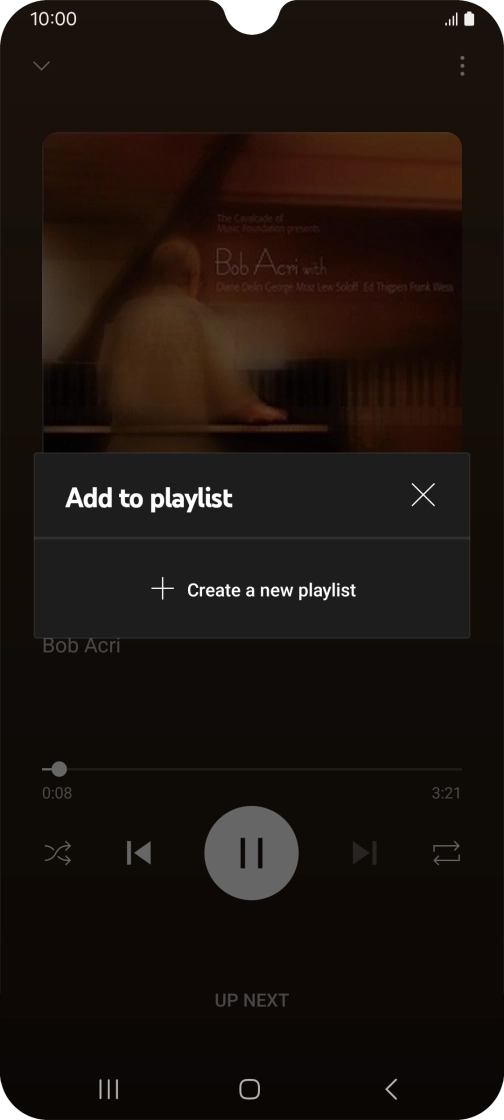 Press Create a new playlist. Press Create a new playlist.