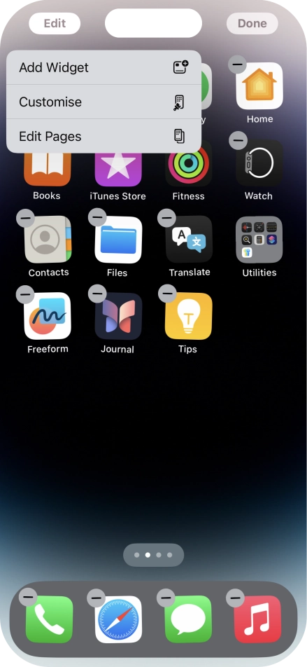 Press Customize. Press Customize.