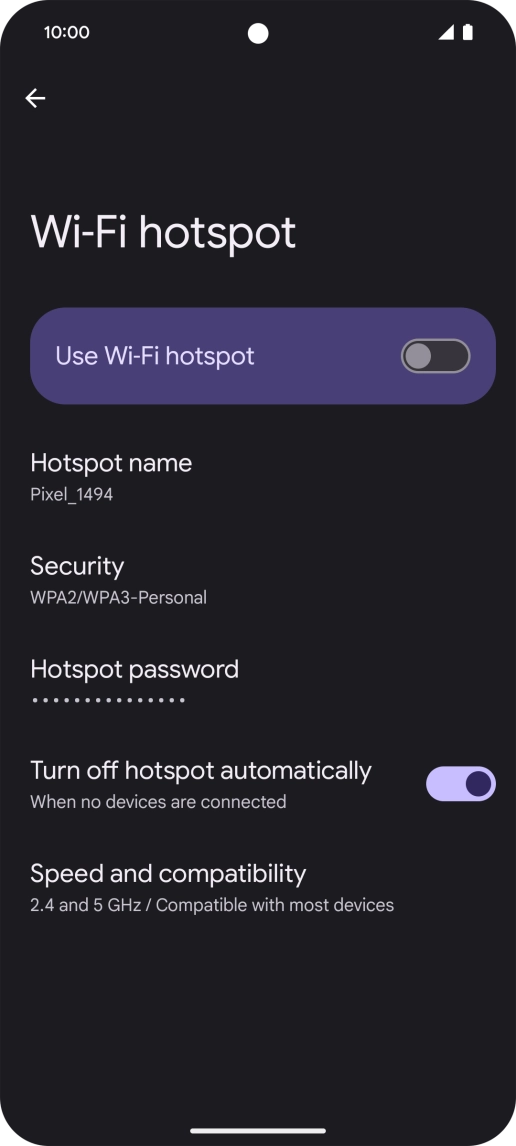 Press Hotspot name. Press Hotspot name.