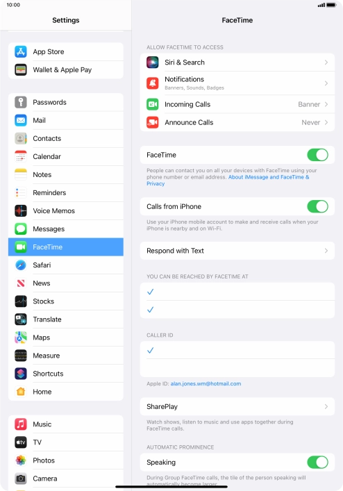Press the required setting below Press the required setting below