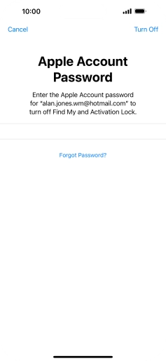 Key in the password for your Apple ID and press Turn Off. Wait a moment while the factory default settings are restored. Follow the instructions on the screen to set up your phone and prepare it for use. Key in the password for your Apple ID and press Turn Off. Wait a moment while the factory default settings are restored. Follow the instructions on the screen to set up your phone and prepare it for use.