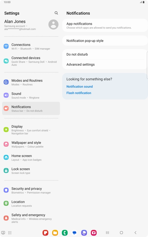 Press App notifications. Press App notifications.