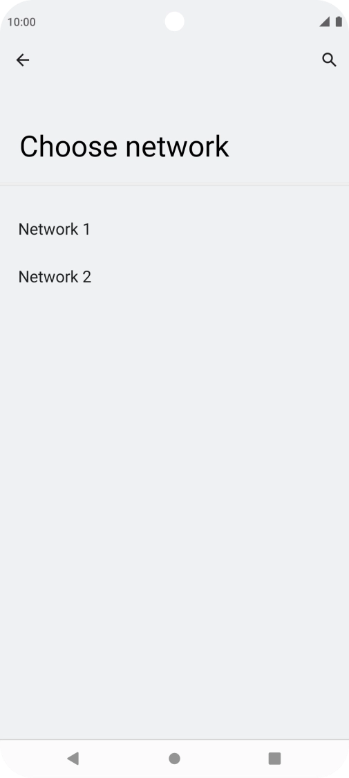 Press the required network. Press the required network.