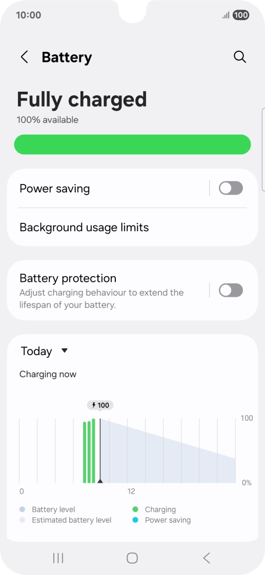 Press Power saving. Press Power saving.