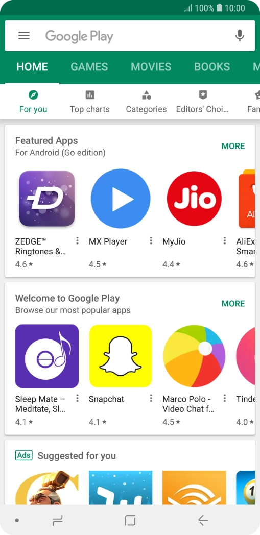 Press the search field. Press the search field.