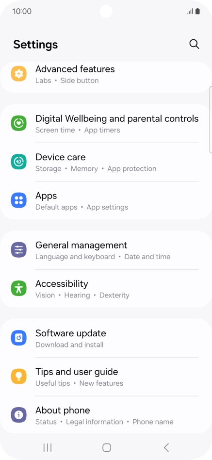 Press Software update. Press Software update.