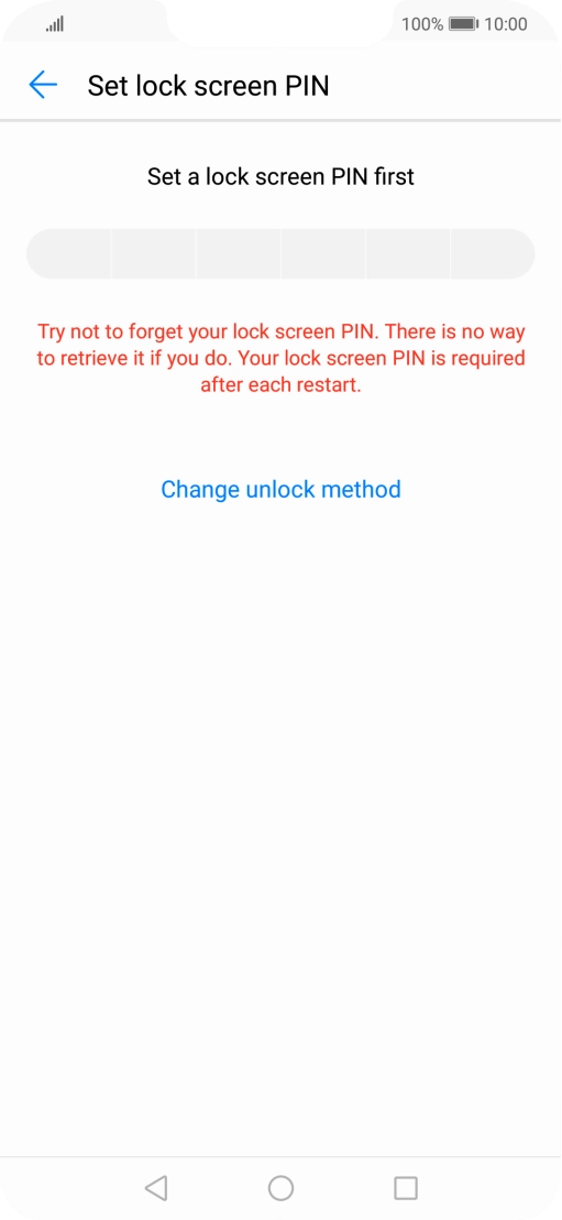 Press Change unlock method. Press Change unlock method.