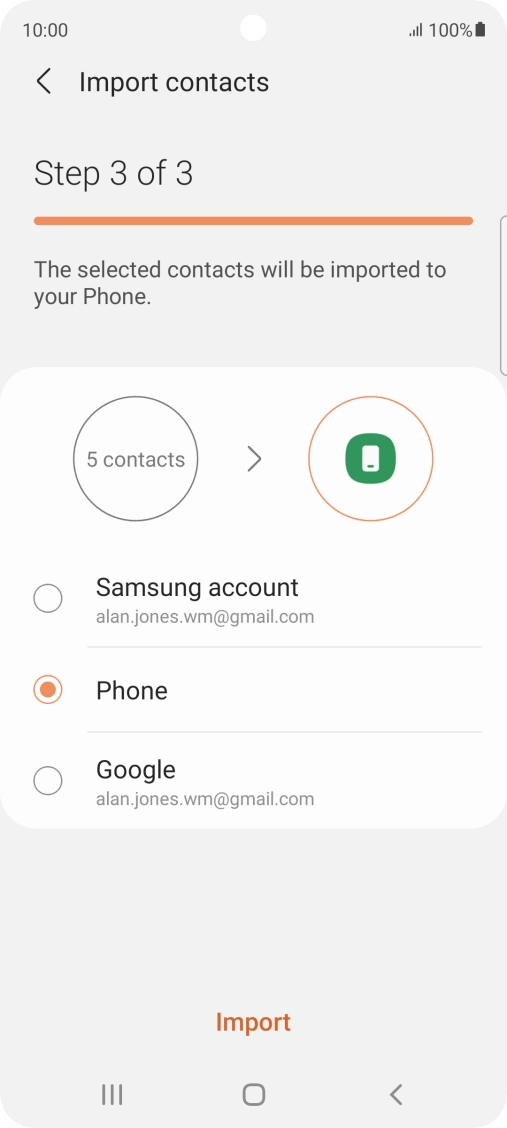 Press Import. Press Import.