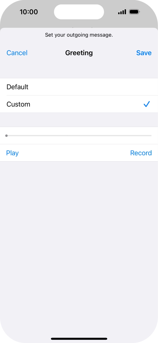 Press Play to play back your greeting. Press Play to play back your greeting.