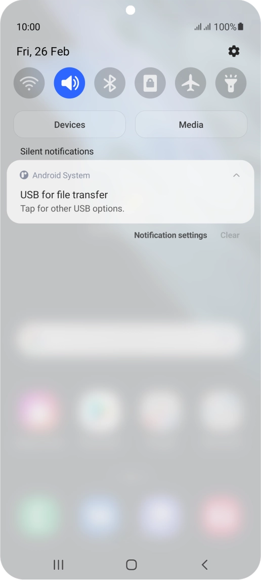 Press Tap for other USB options.. Press Tap for other USB options..