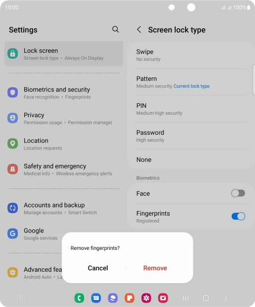 Press Remove. Press Remove.