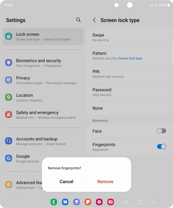 Press Remove. Press Remove.
