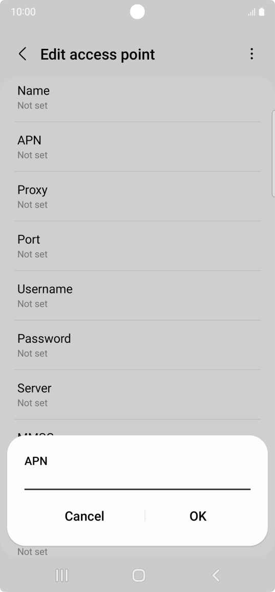 Key in everywhere and press OK. Key in everywhere and press OK.
