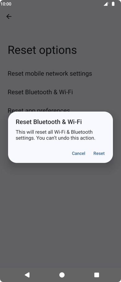 Press Reset. Press Reset.