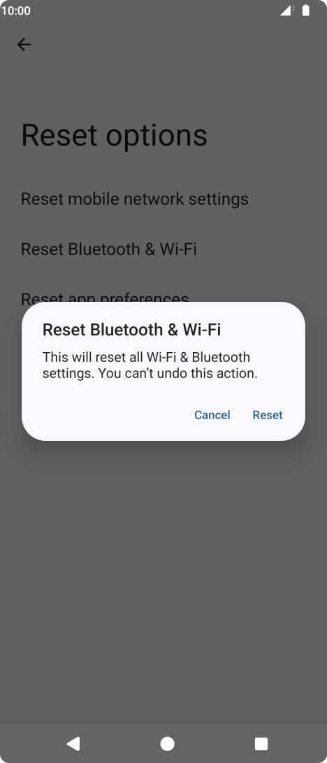 Press Reset. Press Reset.