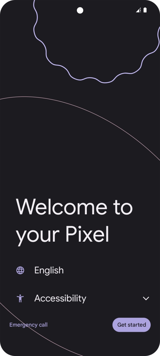 Press the field next to the language icon. Press the field next to the language icon.