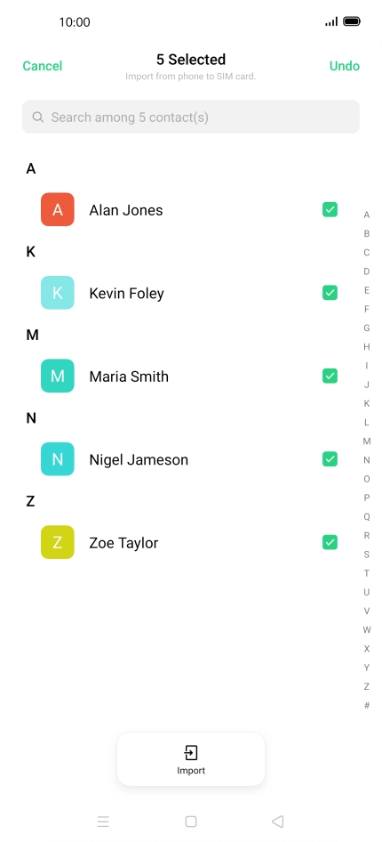 Press Import. Press Import.