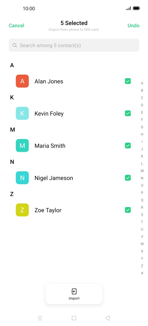 Press Import. Press Import.