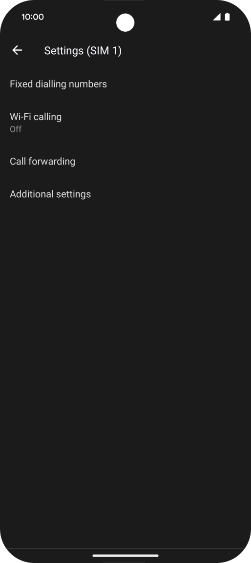 Press Call forwarding. Press Call forwarding.