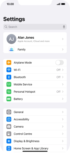 Press Personal Hotspot. Press Personal Hotspot.