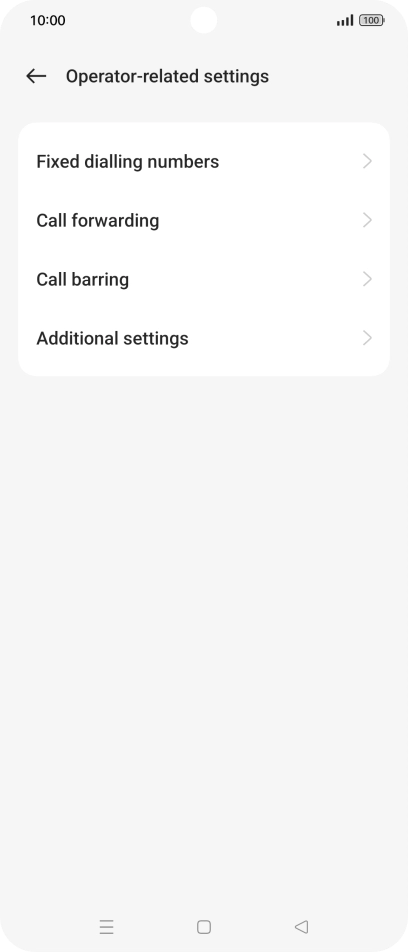 Press Call forwarding. Press Call forwarding.