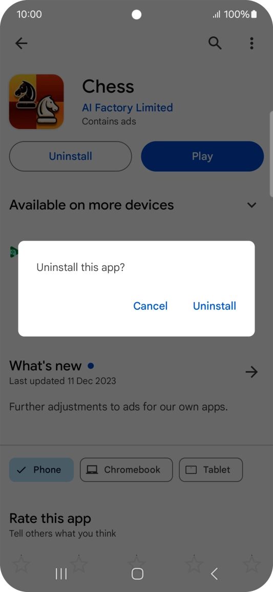 Press Uninstall. Press Uninstall.