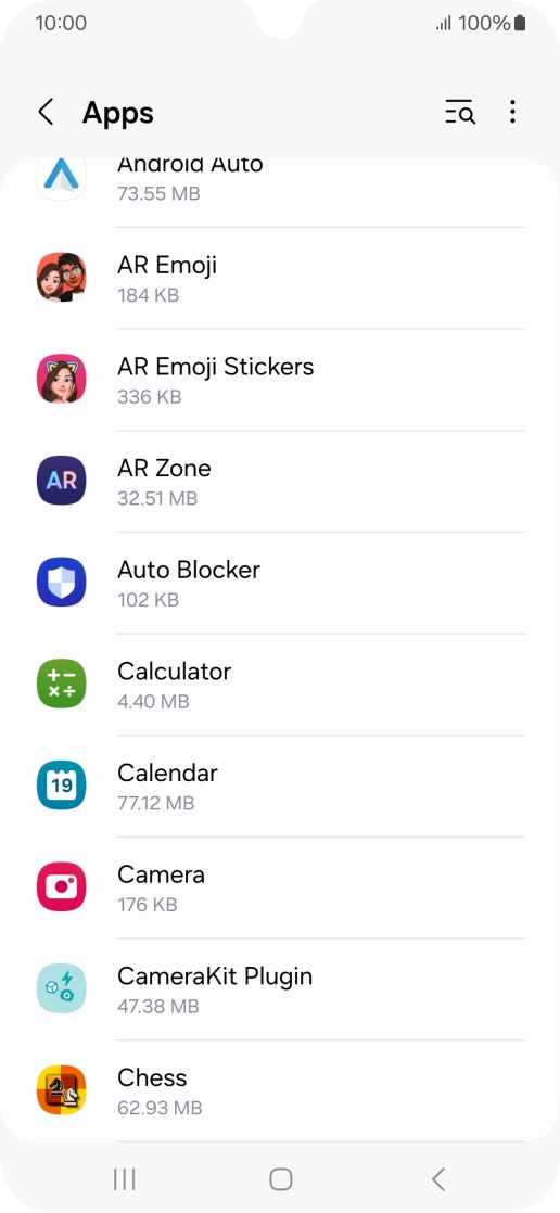 Press the required app. Press the required app.