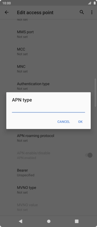 Key in mms and press OK. Key in mms and press OK.