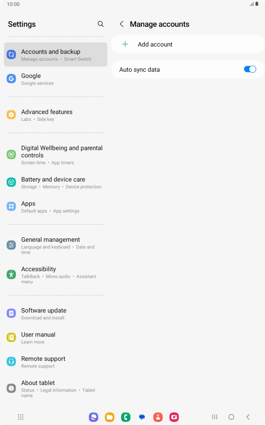 Press Add account. Press Add account.