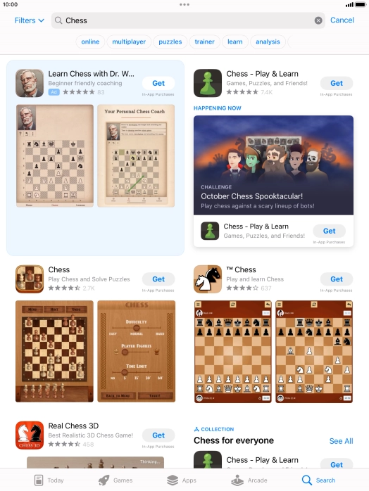 Press the required app. Press the required app.