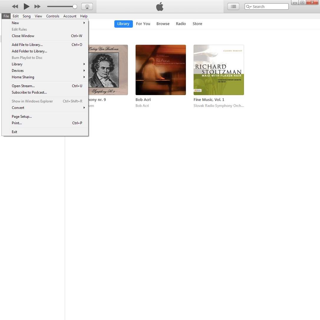 Click Add File to Library... to add one file at a time. Click Add File to Library... to add one file at a time.