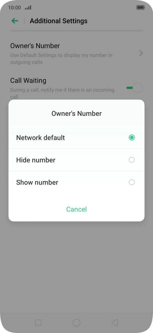 Press Show number to turn on caller identification. Press Show number to turn on caller identification.