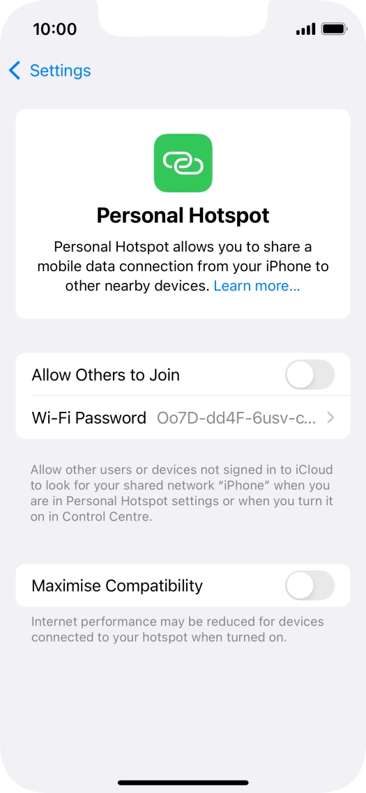Press Wi-Fi Password and key in the required password. Press Wi-Fi Password and key in the required password.